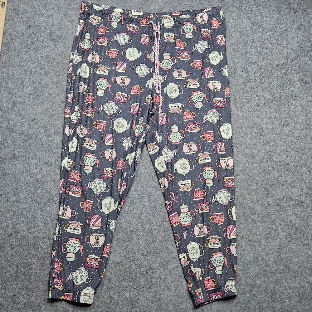 2XL Briefly Stated‎ Women's Tea Sleep Jogger Pants sleeper PJs
